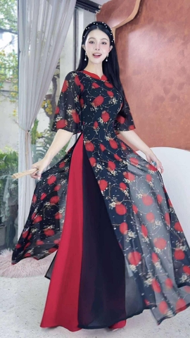 Áo Dài 4T Cà Na AD2915 (áo lẻ)