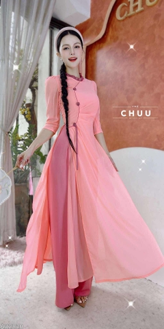Áo Dài 4T Cỏ Rose AD2820 (áo lẻ)