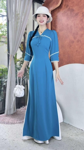 Áo Dài Mai Chim Công+PK AD2920 (áo lẻ)