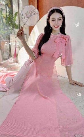 Áo Dài 4T Tơ Quả Quất AD2914 (áo lẻ)
