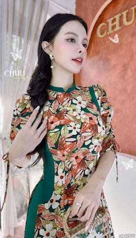 Áo Dài Tay Rút Mận Mận+PK AD2916