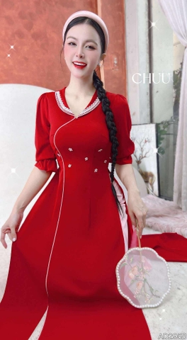 Áo Dài Họa Mi Bạch AD2958 (áo lẻ)