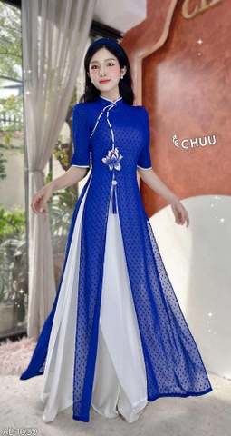 Áo Dài Sen Thêu 3D 4T AD1659 (áo lẻ)