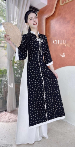 Áo Dài Bách Hoa+PK AD2906 (áo lẻ)