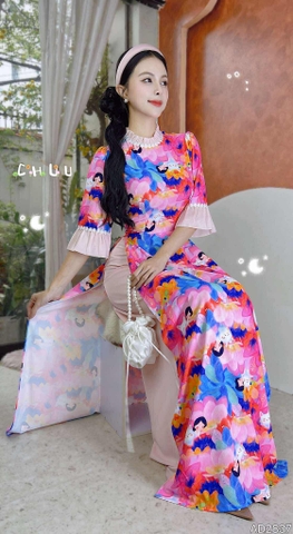 Áo Dài Vòng Nguyệt Quế AD2837 (áo lẻ)