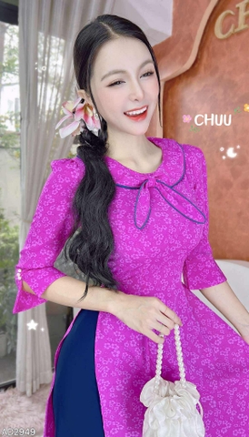 Áo Dài Nơ 2 Kiểu AD2949 (áo lẻ)