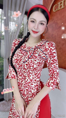 Áo Dài Nơ 2 Kiểu AD2949 (áo lẻ)