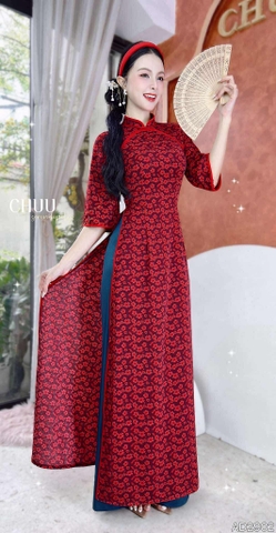 Áo Dài Hoa Sương Rồng AD2902 (áo lẻ)