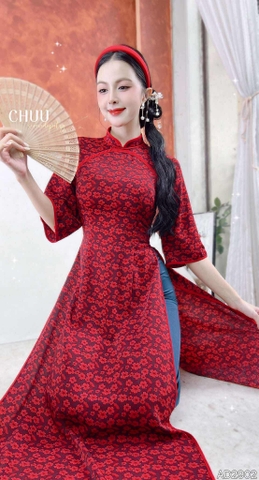 Áo Dài Hoa Sương Rồng AD2902 (áo lẻ)