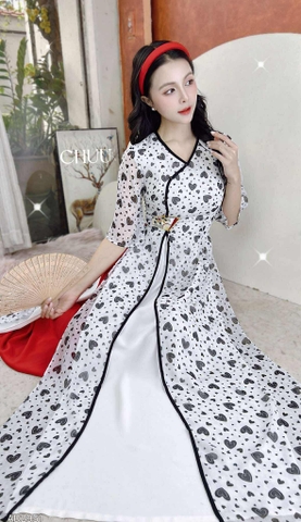 Áo Dài 4T Chiếc Quạt Tiên AD2951 (áo lẻ)