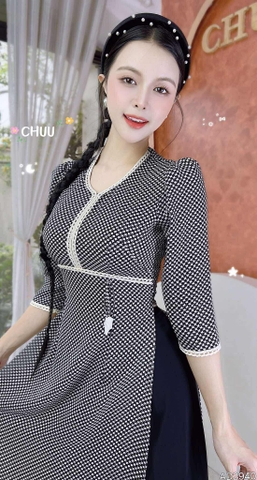Áo Dài Viền Ren CHIE AD2940 (áo lẻ)