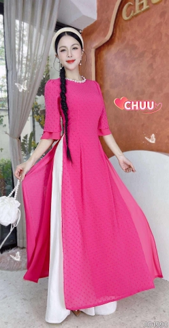Áo Dài 4T Cổ Cườm Bọt Biển AD1590 (áo lẻ)