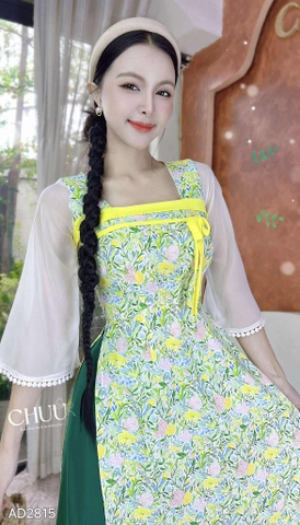 Áo Dài Tiểu Hoa Đán AD2815 (áo lẻ)