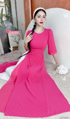 Áo Dài 4T Cổ Cườm Bọt Biển AD1590 (áo lẻ)