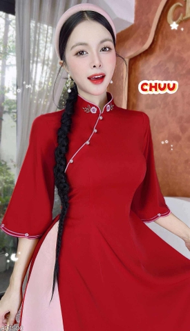 Áo Dài Bông Mai White AD1500 (áo lẻ)