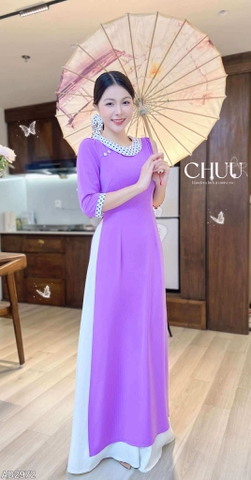 Áo Dài Cổ Bánh Vòng Nơ AD2972 (áo lẻ)