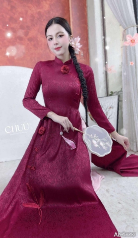 Áo Dài Cánh Hồng Phai+2PK AD2823 (áo lẻ)