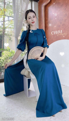 Áo Dài Cánh Hoa Xoay AD2938 (áo lẻ)