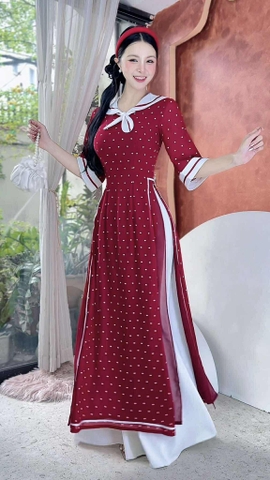 Áo Dài 4T Sao Đỏ AD2934 (áo lẻ)