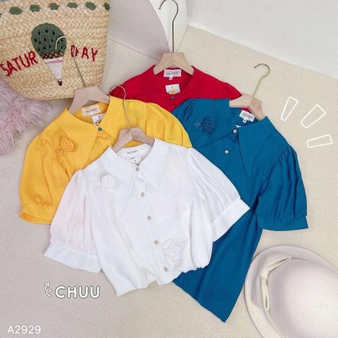 Áo Cổ Nhọn Lá Đa A2929