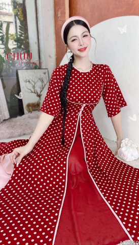 Áo Dài 3T Ly Trà Sữa AD2950 (áo lẻ)