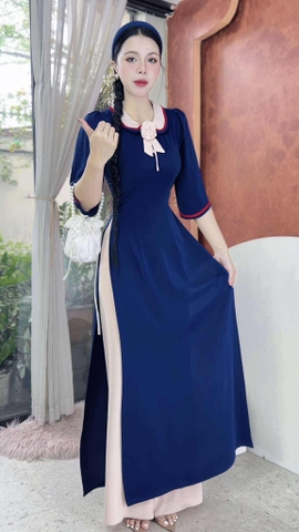 Áo Dài Cổ Sen 3 Màu+PK AD2939 (áo lẻ)