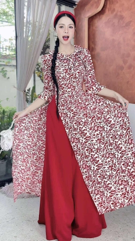 Áo Dài Nơ 2 Kiểu AD2949 (áo lẻ)