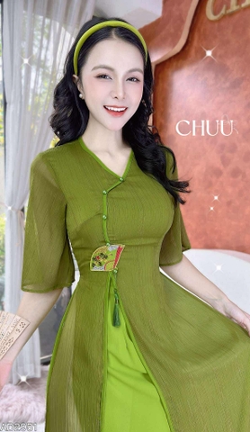 Áo Dài 4T Chiếc Quạt Tiên AD2951 (áo lẻ)