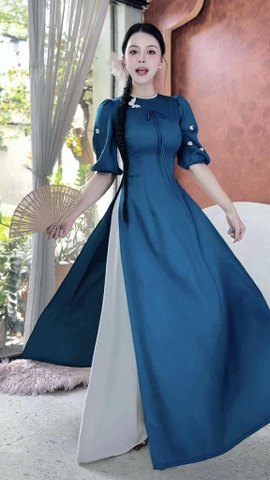 Áo Dài Cánh Hoa Xoay AD2938 (áo lẻ)