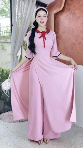Áo Dài Cổ Sen 3 Màu+PK AD2939 (áo lẻ)