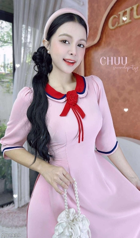 Áo Dài Cổ Sen 3 Màu+PK AD2939 (áo lẻ)