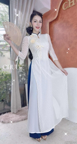 Áo Dài 4T Cành Hồng Sương AD2944 (áo lẻ)