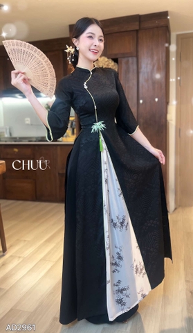 Áo Dài 2T Trúc Nở Hoa AD2961 (áo lẻ)