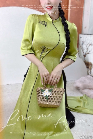 Áo Dài Hoa Ly Mùa Hạ AD2911 (áo lẻ)