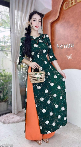 Áo Dài Nơ 2 Kiểu AD2949 (áo lẻ)