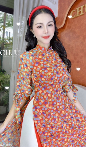 Áo Dài 4T Zik Zik Tay Nơ AD1606 (áo lẻ)