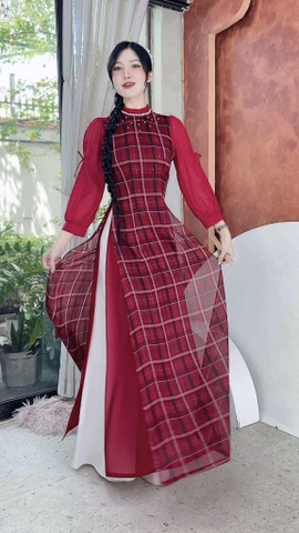 Áo Dài 4T Caro BBR AD2960 (áo lẻ)