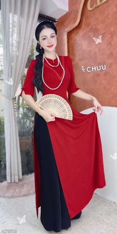 Áo Dài Tằm Gãy Nút Bọc Đôi AD1519 (áo lẻ)