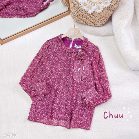 Áo Sơ Mi Nơ Đuôi Hạt Châu A2910