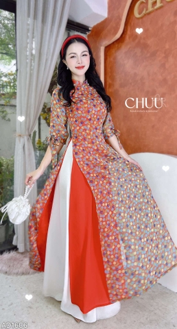 Áo Dài 4T Zik Zik Tay Nơ AD1606 (áo lẻ)