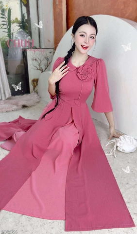 Áo Dài 3T Cành Hoa Nở Tươi + PK AD2954 (áo lẻ)