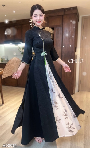 Áo Dài 2T Trúc Nở Hoa AD2961 (áo lẻ)