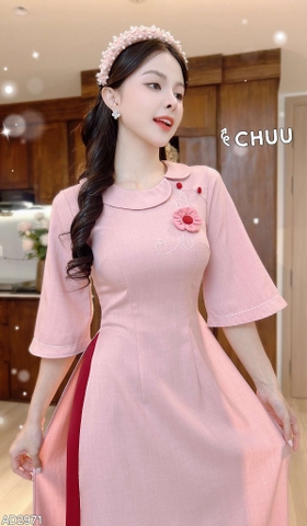 Áo Dài Vải Cotton Xước AD2971 (áo lẻ)
