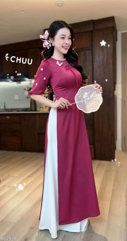 Áo Dài Cánh Hoa Xoay AD2938 (áo lẻ)
