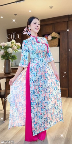 Áo Dài Lâm Yên Tử AD2979 (áo lẻ)