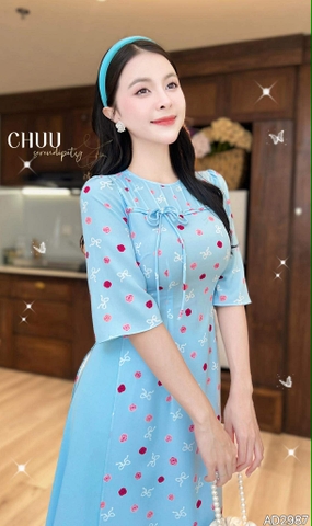 Áo Dài Cơn Mưa Nhỏ AD2987 (áo lẻ)