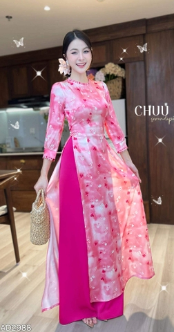 Áo Dài Vườn Cầu Vồng AD2988 (áo lẻ)