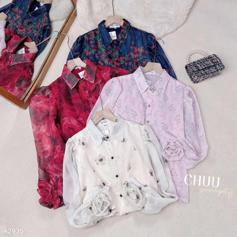 Áo Sơ Mi Tay Hoa Itali A2935