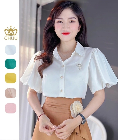 Áo Kate Tay Bí Phồng A8096