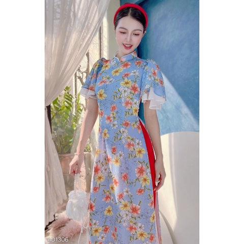 Áo Dài 4T Tay Mây Bay AD1306 (áo lẻ)